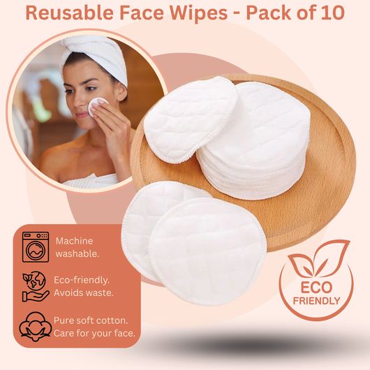 Reusable Cotton Pads - 10 pack (Washable Makeup Remover Pads)