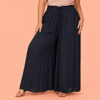 Chiffon Wide-Leg Trousers