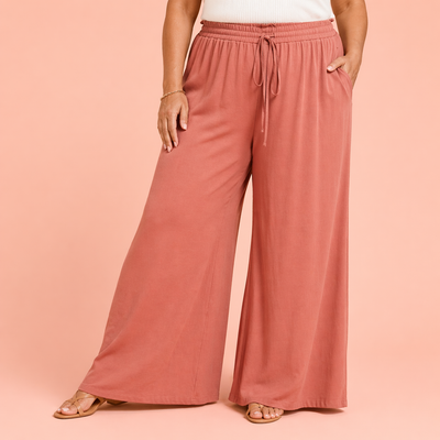 Chiffon Wide-Leg Trousers
