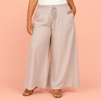 Chiffon Wide-Leg Trousers