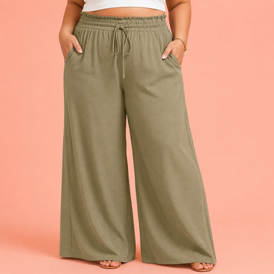 Chiffon Wide-Leg Trousers