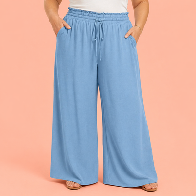Chiffon Wide-Leg Trousers