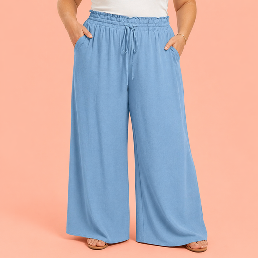 Chiffon Wide-Leg Trousers