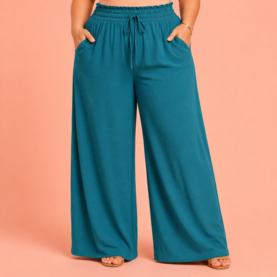 Chiffon Wide-Leg Trousers