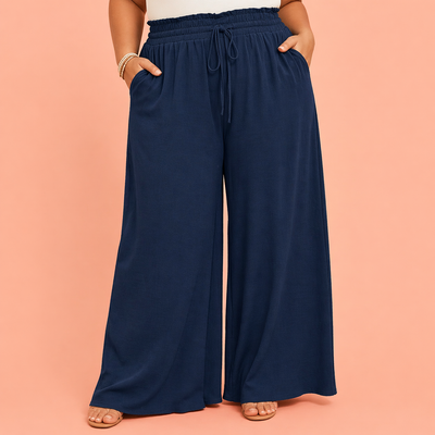Chiffon Wide-Leg Trousers
