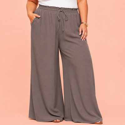Chiffon Wide-Leg Trousers